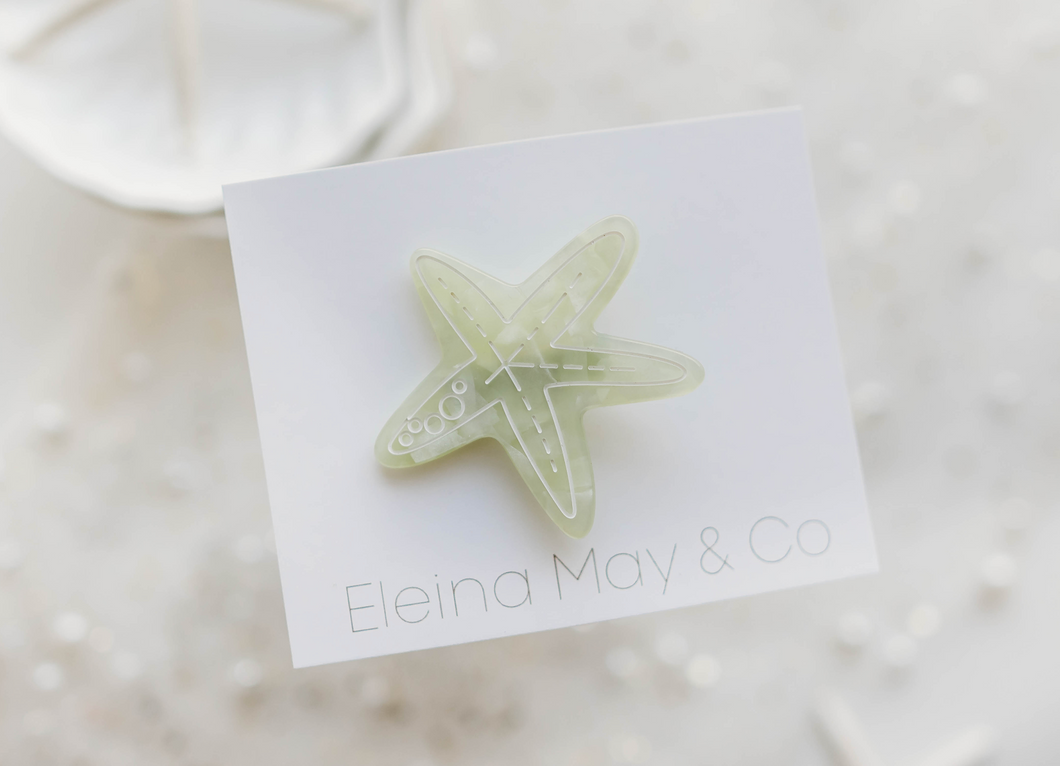 Starfish Clip  - Sage