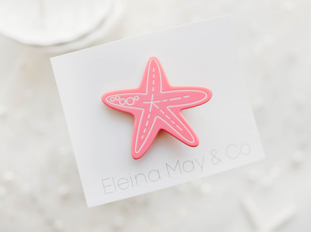 Starfish Clip  - Happy Pink