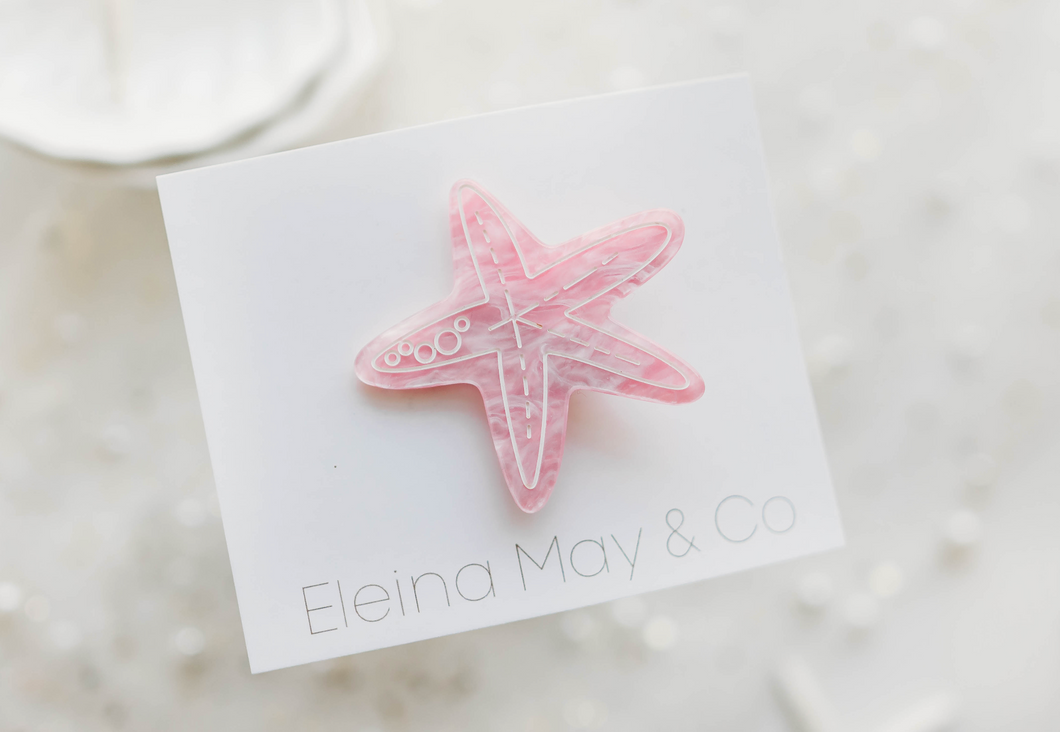 Starfish Clip  - Purpelish
