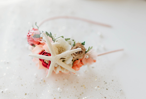 Leah Mermaid Headband - Starfish Pink Rose