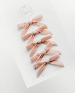 Little Tally Hairbow SET - Blush