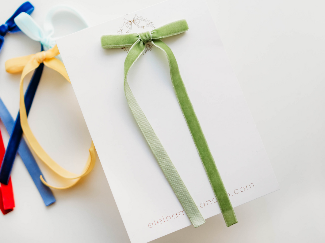 Tally hair bow - Grass