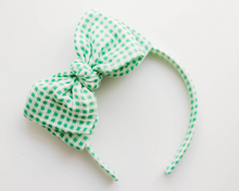 Load image into Gallery viewer, Sandy Headband - Green Gingham
