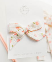 Load image into Gallery viewer, School Girl Hair bow - Pink Apples
