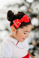 Load image into Gallery viewer, Sandy Headband - Gingerbread Polka Dot Red- PREORDER
