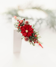Load image into Gallery viewer, Ella Headband - Red Poinsettia- PREORDER
