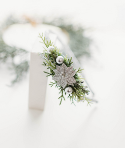 Ella Headband - Silver Poinsettia- PREORDER