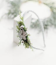 Load image into Gallery viewer, Ella Headband - Silver Poinsettia- PREORDER

