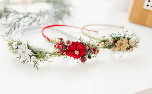 Ella Headband TRIO SET - POINSETTIA - PREORDER