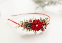 Load image into Gallery viewer, Ella Headband TRIO SET - POINSETTIA - PREORDER
