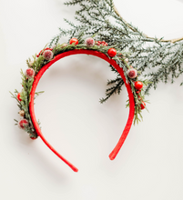 Load image into Gallery viewer, Cozy Claus Floral Headband - PREORDER

