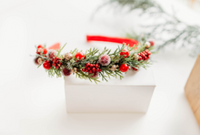 Load image into Gallery viewer, Cozy Claus Floral Headband - PREORDER
