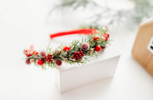 Load image into Gallery viewer, Cozy Claus Floral Headband - PREORDER
