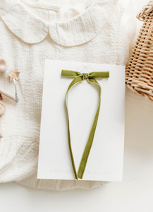 Tally hair bow - Moss