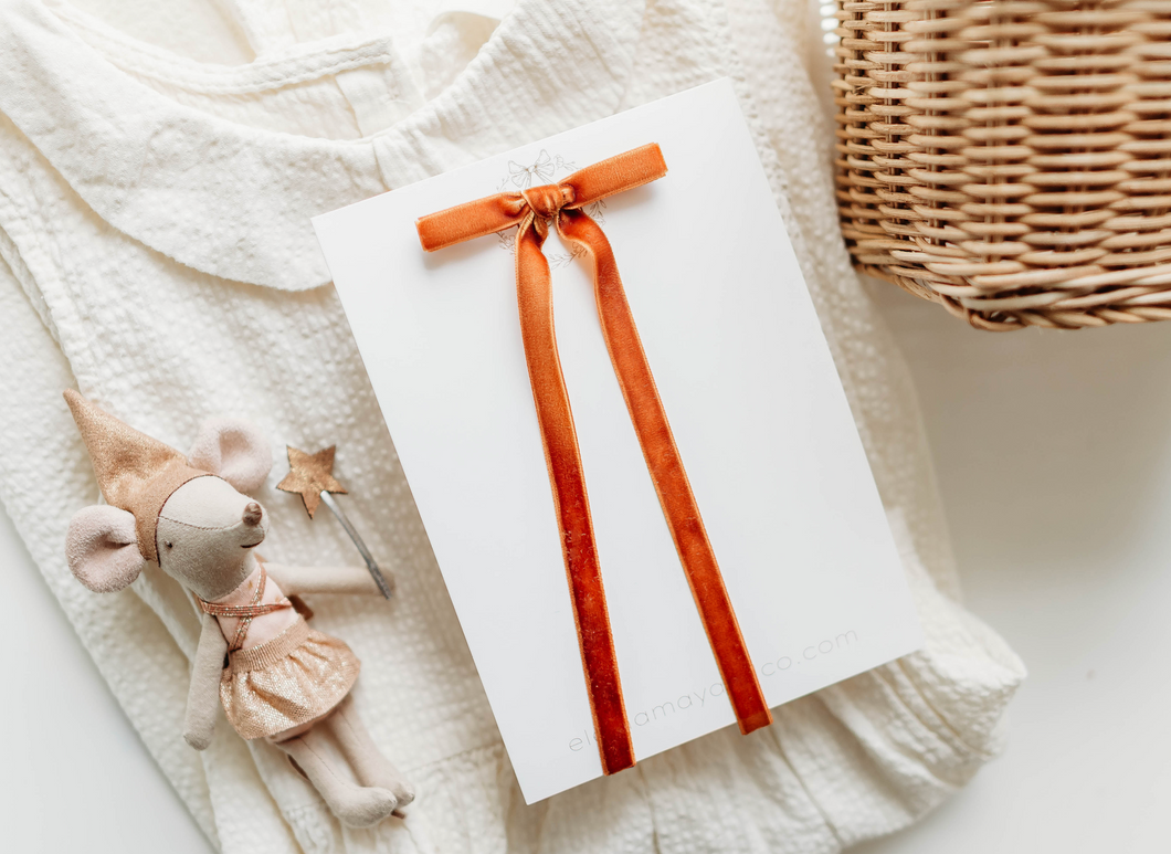 Tally hair bow - Sienna Glow