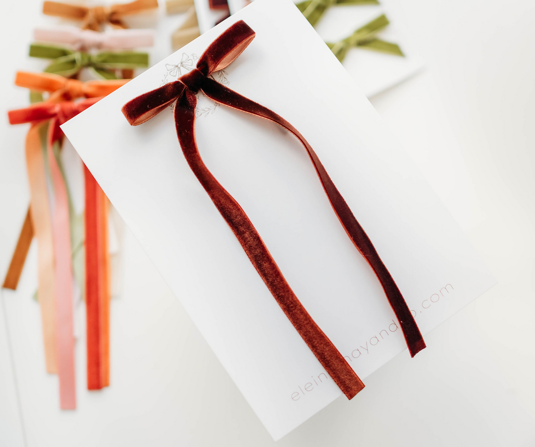 Tally hair bow - Terracotta Spice