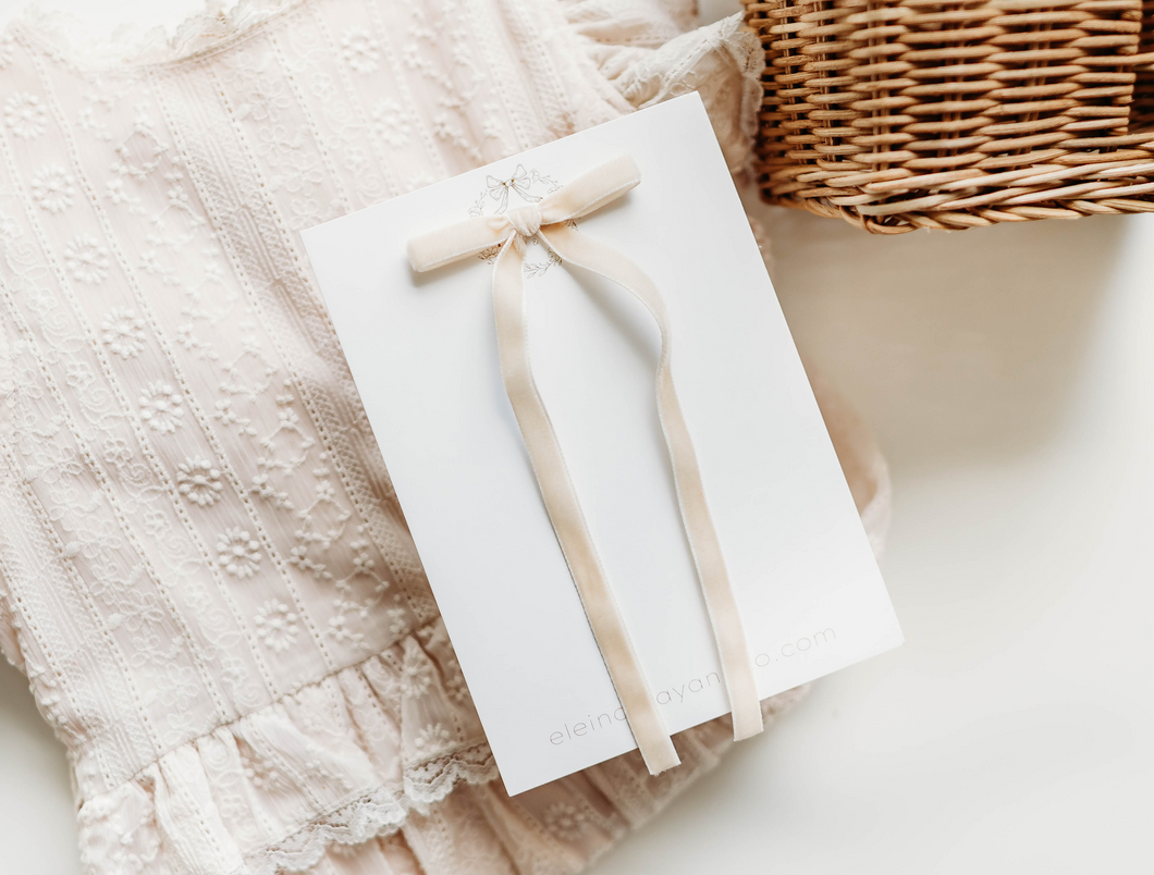 Tally hair bow - Oatmeal Spice