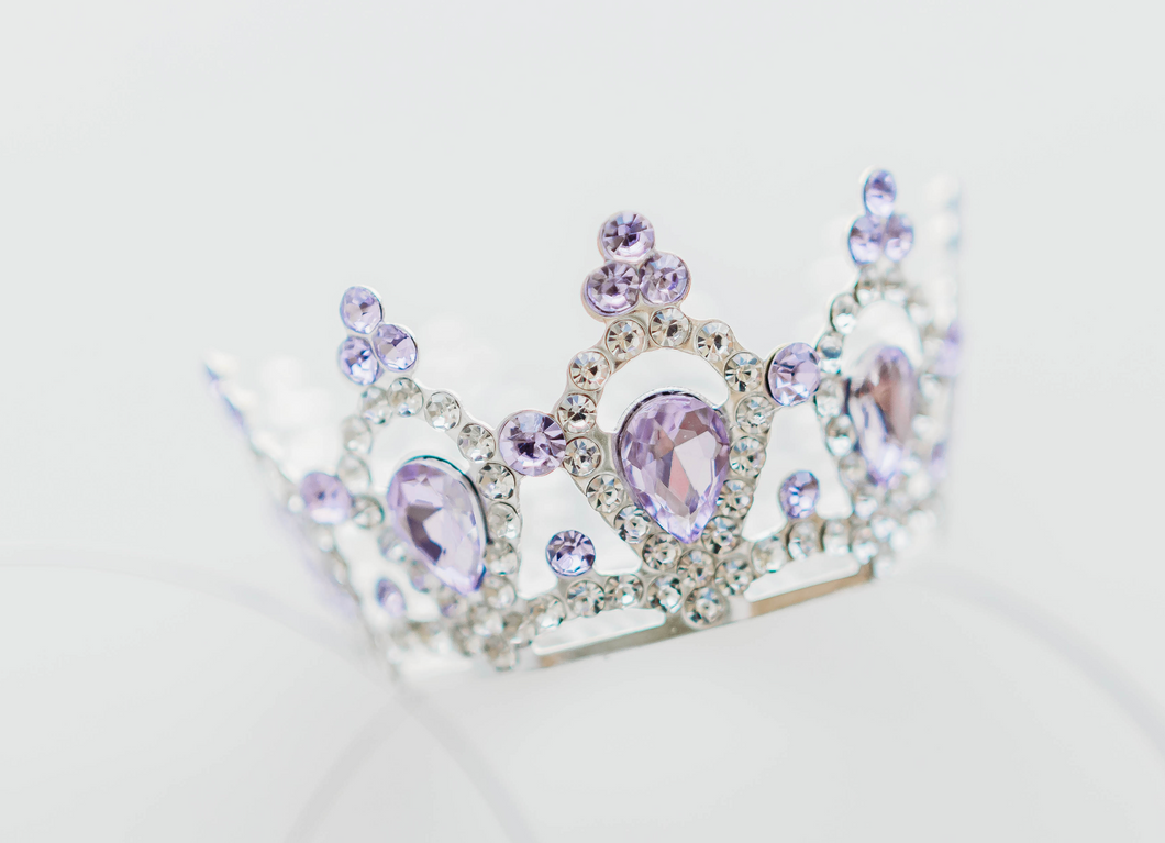 Empress Theodora - Mini Crown (Silver/Purple)