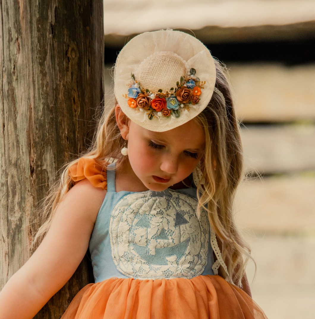 Eloise Small Floral Hat - Pumpkin Spice
