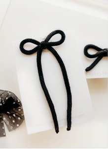 Cami Bow Long Tails - Black