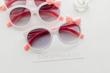Load image into Gallery viewer, Pink Bow Sunglasses - White
