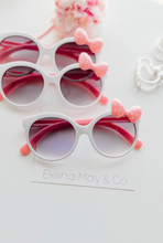 Load image into Gallery viewer, Pink Bow Sunglasses - White

