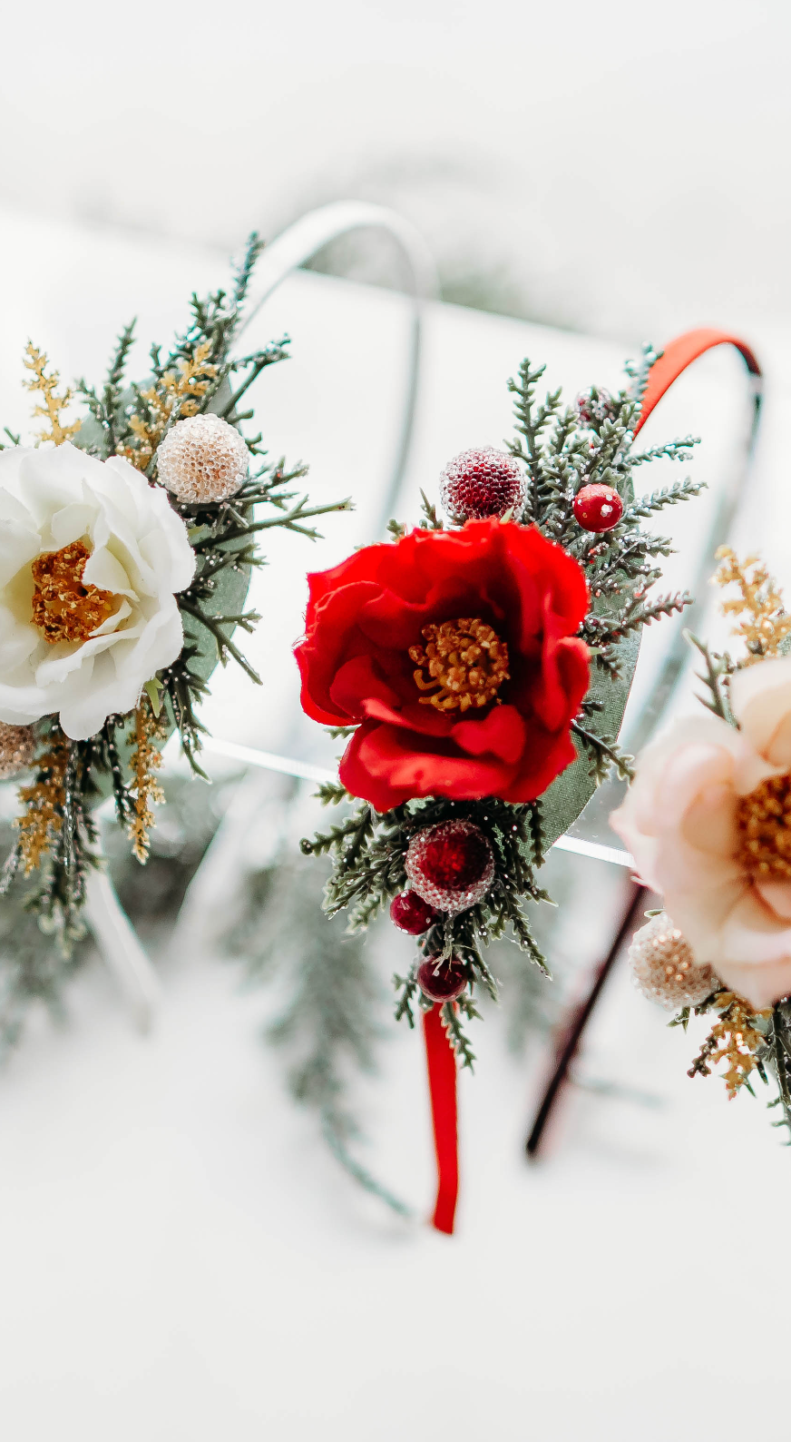 Winter Blessing Headband - Red