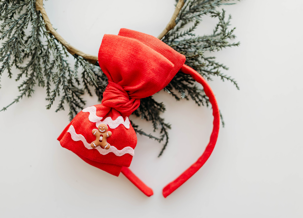 Sandy Headband - Gingerbread RED