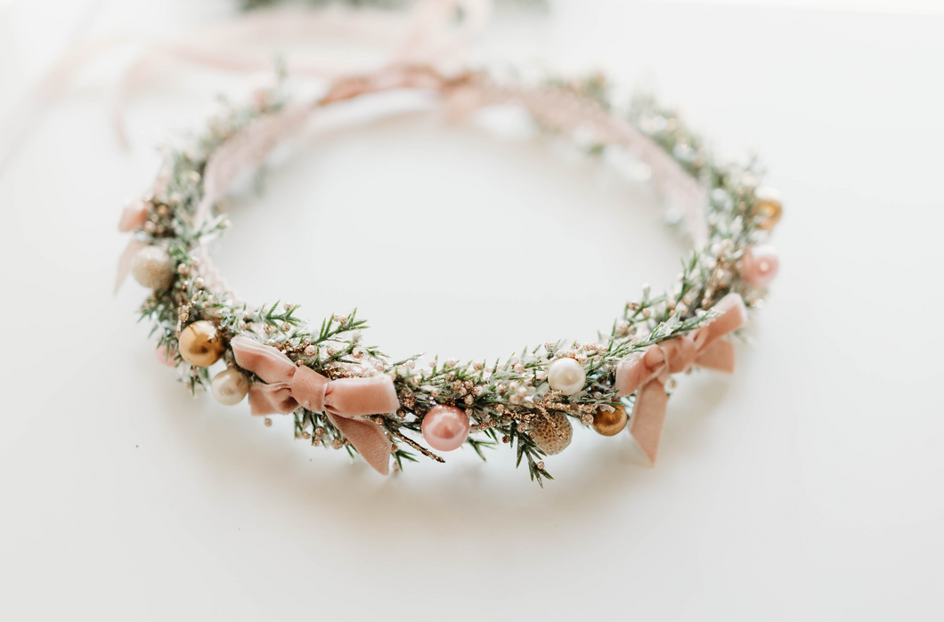 Holly Belle Christmas Crown - PINK
