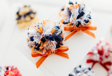 Load image into Gallery viewer, Game Day Sparkle Poms CLIP SET - Denver Dream Pom
