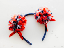 Load image into Gallery viewer, Game Day Sparkle Poms HEADBAND - All American Pom
