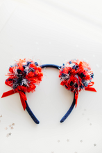 Load image into Gallery viewer, Game Day Sparkle Poms HEADBAND - All American Pom

