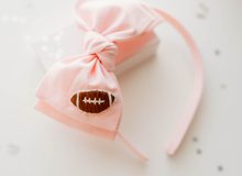 Load image into Gallery viewer, Sandy Headband -  Football Pink Embroidery

