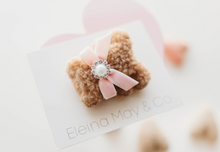 Load image into Gallery viewer, Teddy Bear Clip - Light Pink Bow
