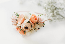 Load image into Gallery viewer, Leah Floral Headband - Peach Dreams
