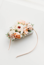 Load image into Gallery viewer, Leah Floral Headband - Peach Dreams
