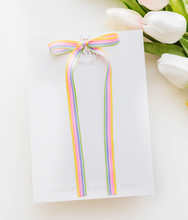 Load image into Gallery viewer, Tally hair bow - Pastel Rainbow
