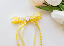 Load image into Gallery viewer, Winnie Bow - Yellow Gingham
