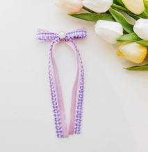 Load image into Gallery viewer, Winnie Bow - Purple Gingham
