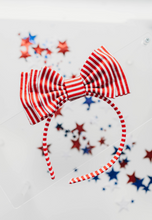 Load image into Gallery viewer, Opal Headband -Red Stripes -PREORDER
