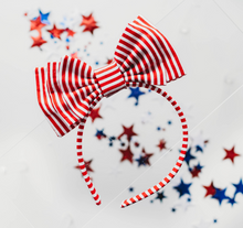 Load image into Gallery viewer, Opal Headband -Red Stripes -PREORDER
