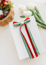 Load image into Gallery viewer, Winnie Bow - Berry Red and Green Gingham
