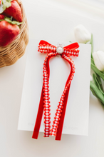 Load image into Gallery viewer, Winnie Bow - Berry Gingham Red
