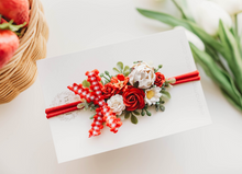 Load image into Gallery viewer, Bloom Nylon Headband - Red Strawberry
