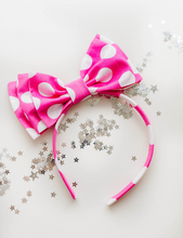 Load image into Gallery viewer, Opal Headband - Mouse Polka Dot Pink
