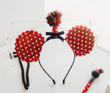 Load image into Gallery viewer, Mouse Ears - Red and White Polka Dots
