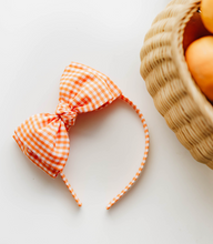 Load image into Gallery viewer, Sandy Headband - Gingham Orange
