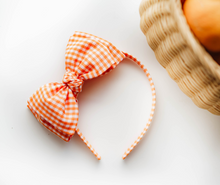Load image into Gallery viewer, Sandy Headband - Gingham Orange
