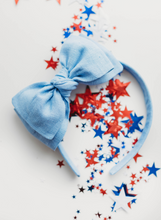 Load image into Gallery viewer, Sandy Headband - Light Blue Linen
