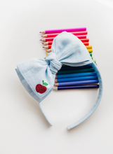 Load image into Gallery viewer, Sandy Headband - Light Blue Apples
